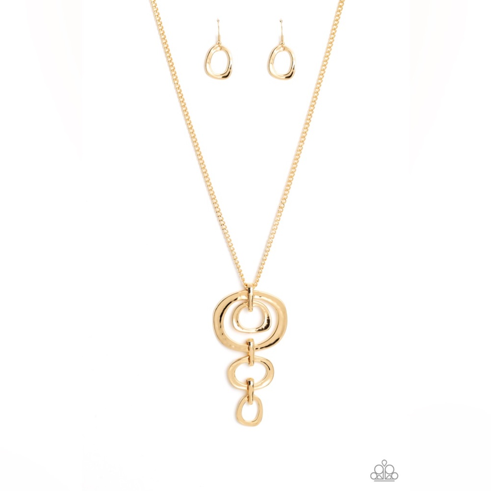 Tranquil Trickle Gold Necklace